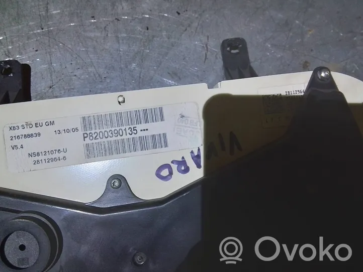 Opel Vivaro Spidometras (prietaisų skydelis) 82000390135