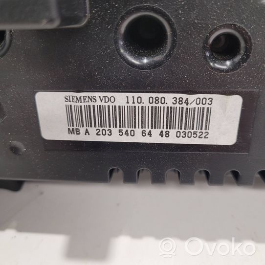 Mercedes-Benz CLC CL203 Tachimetro (quadro strumenti) A2035406448