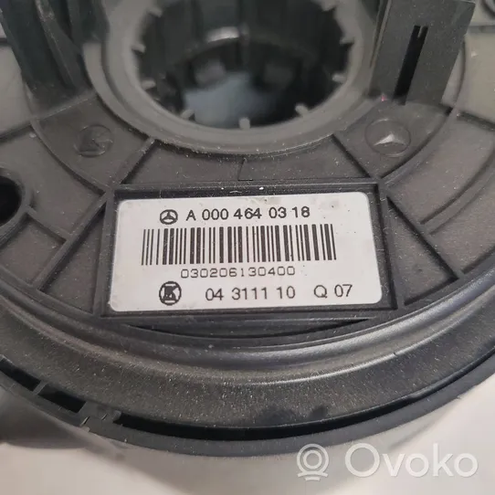 Mercedes-Benz S W220 Airbag slip ring squib (SRS ring) A0004640318