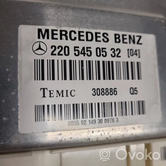 Mercedes-Benz S W220 Jousituksen ohjainlaite/moduuli 2205450532