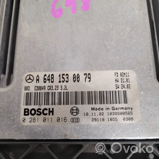 Mercedes-Benz S W220 Sterownik / Moduł ECU A6481530079