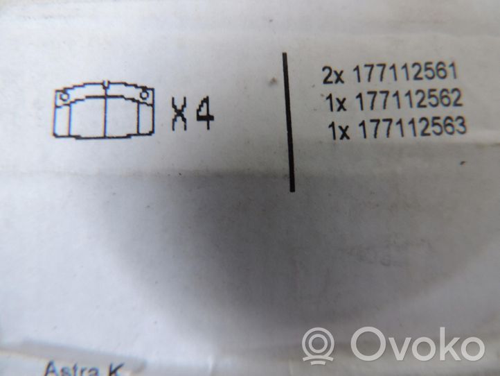 Opel Astra K Brake pads (front) 