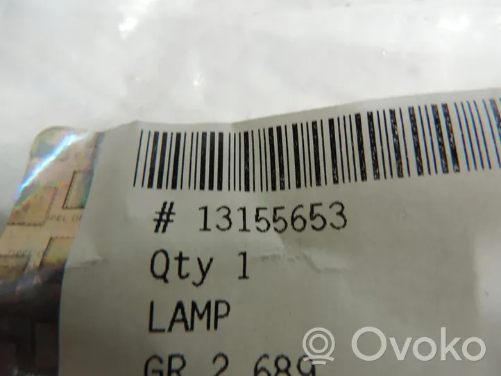 Opel Astra H Lampa oświetlenia tylnej tablicy rejestracyjnej 13155653