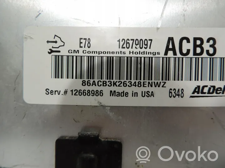 Opel Mokka X Unité de commande, module ECU de moteur 12679097