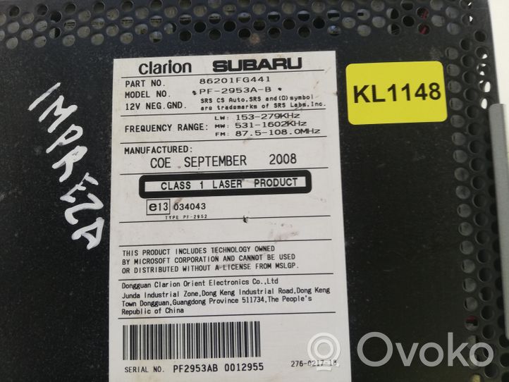 Subaru Impreza II Panel / Radioodtwarzacz CD/DVD/GPS 86201FG441