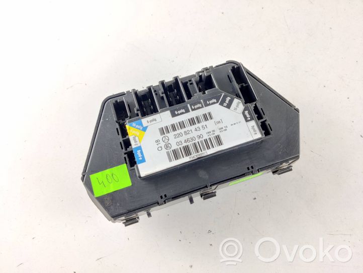 Mercedes-Benz S W220 Seat control module 2208214351