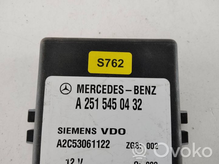 Mercedes-Benz R W251 Jousituksen ohjainlaite/moduuli A2515450432