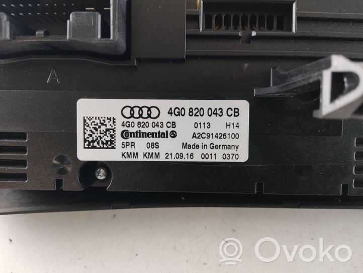 Audi A6 S6 C7 4G Unité de contrôle climatique 4G0820043CB