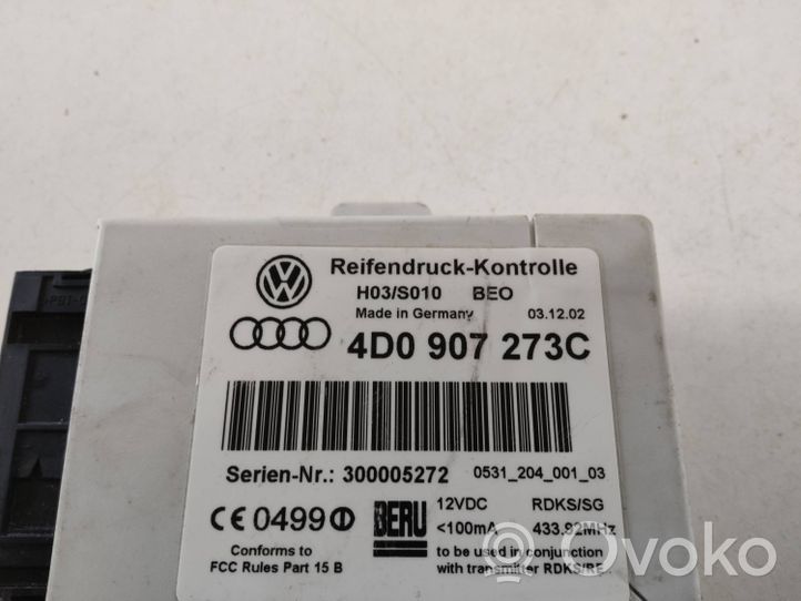 Audi A6 S6 C5 4B Riepu spiediena kontroles bloks 4D0907273C