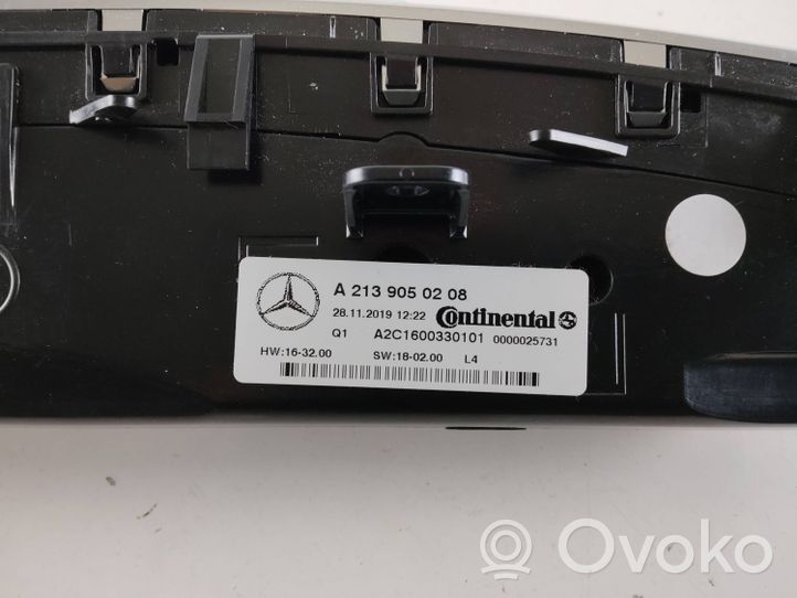 Mercedes-Benz E W213 Ilmastoinnin ohjainlaite A2139050208