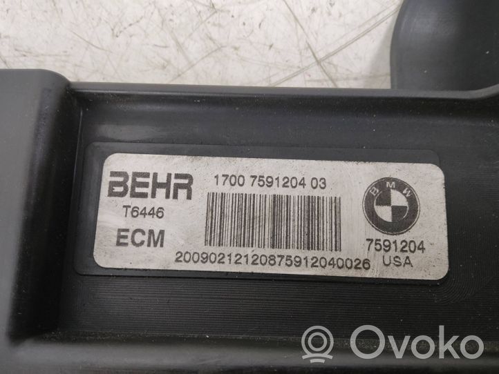 BMW X6 E71 Sivujäähdyttimen tuen suojapaneeli 7591204