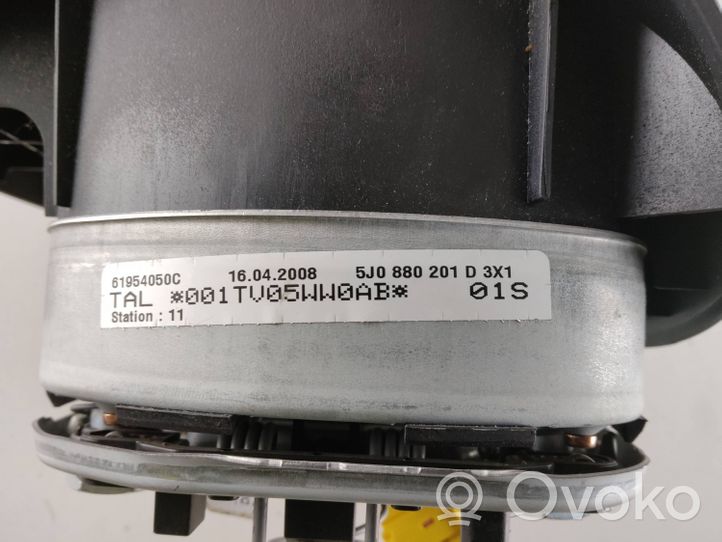 Skoda Roomster (5J) Ohjauspyörän turvatyyny 5J0880201D
