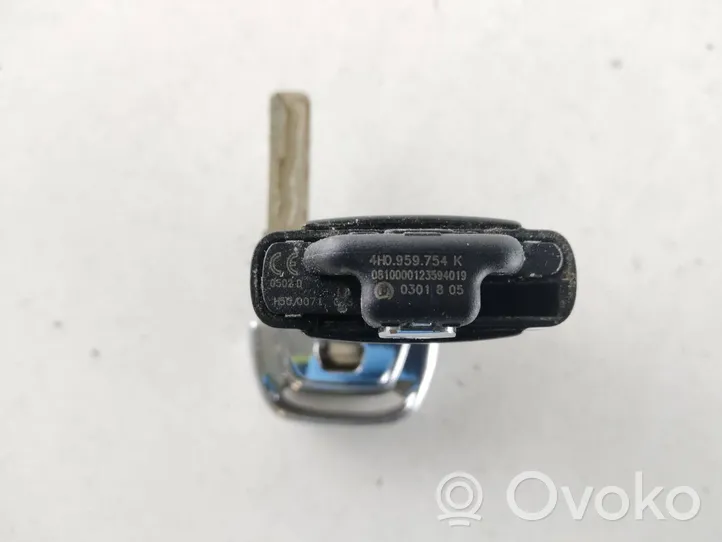 Audi A8 S8 D4 4H Ignition key/card 4H0959754K