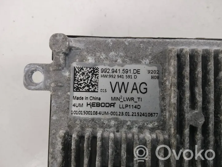 Volkswagen ID.3 LED-liitäntälaitteen ohjausmoduuli 992941591DE