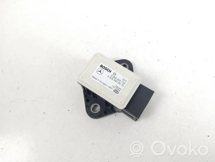 Mercedes-Benz E C207 W207 Sensore di imbardata accelerazione ESP A0055422618