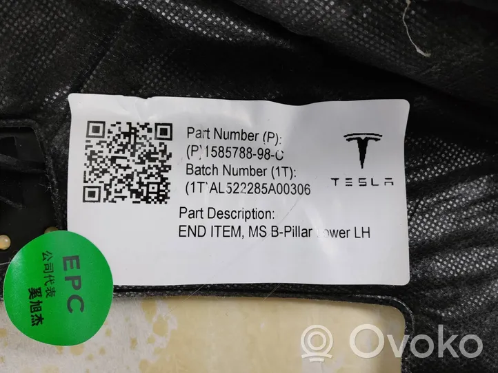 Tesla Model S B-pilarin verhoilu (alaosa) 158578898C