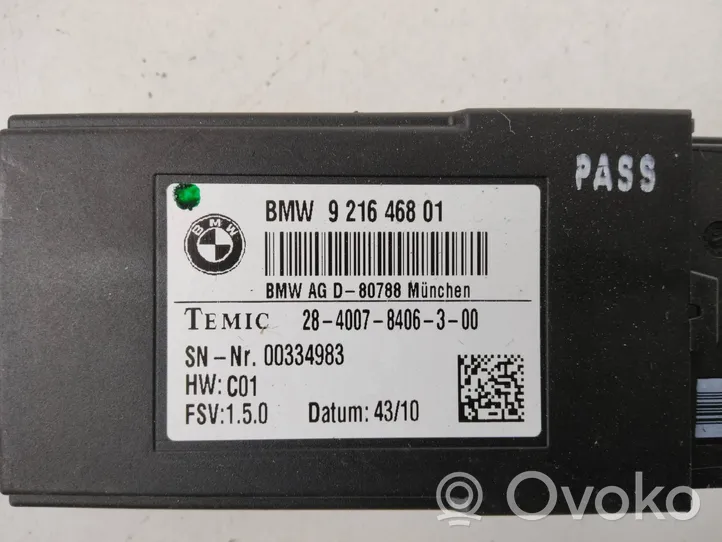 BMW X3 F25 Sėdynių šildymo rėlė 9216468