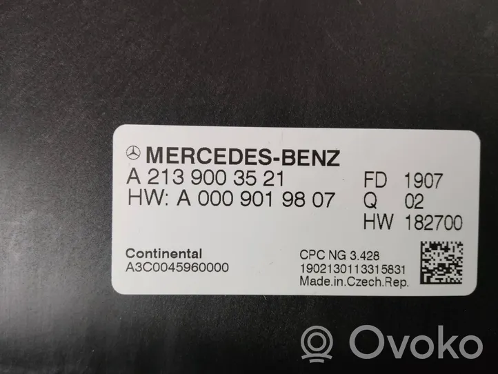 Mercedes-Benz E W213 Vaihdelaatikon ohjainlaite/moduuli A2139003521