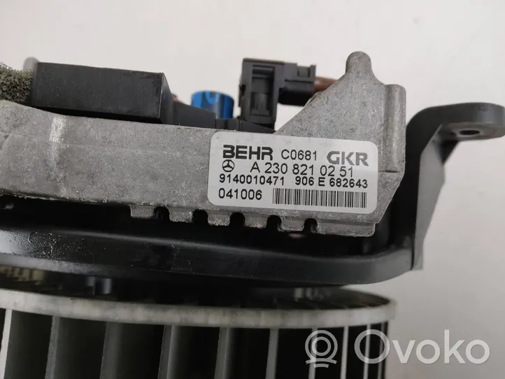 Mercedes-Benz E W211 Ventola riscaldamento/ventilatore abitacolo A2308210251