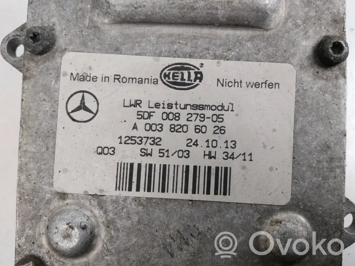 Mercedes-Benz E W211 Ajovalojen virranrajoitinmoduuli Xenon A0038206026