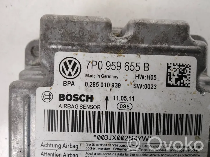 Volkswagen Touareg II Oro pagalvių valdymo blokas 7P0959655B