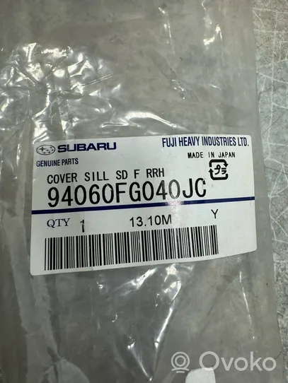 Subaru Forester SH Copertura del rivestimento del sottoporta anteriore 94060FG040JC