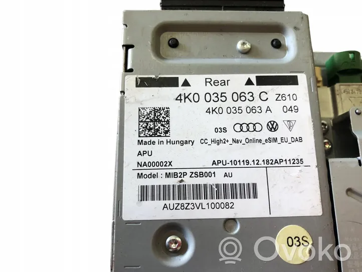 Audi A6 S6 C8 4K Interruttore/pulsante di controllo multifunzione 4K0035063C