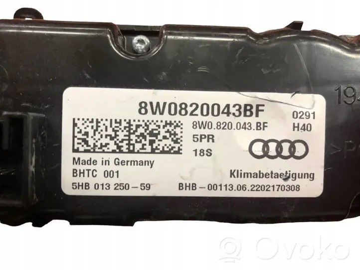 Audi A4 S4 B5 8D Ilmastoinnin ohjainlaite 8W0820043BF