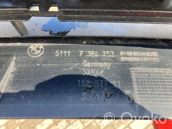 BMW 3 F30 F35 F31 Zierleiste Stoßstange Stoßfänger vorne 7386153