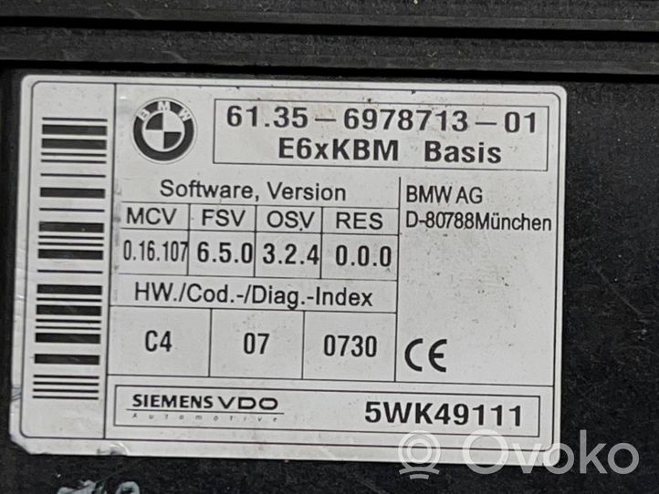 BMW 5 E60 E61 Modulo comfort/convenienza 6978713