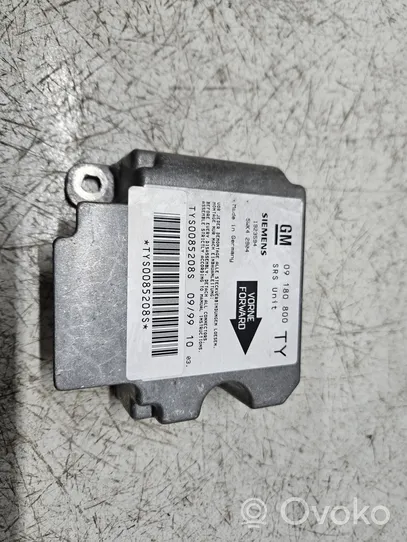 Opel Vectra B Module de contrôle airbag 09180800