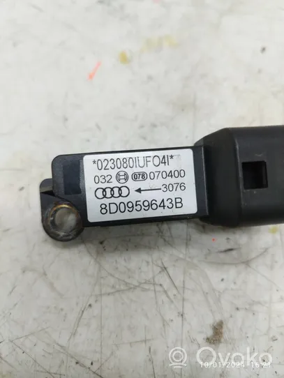 Audi A4 S4 B5 8D Sensor impacto/accidente para activar Airbag 8D0959643B