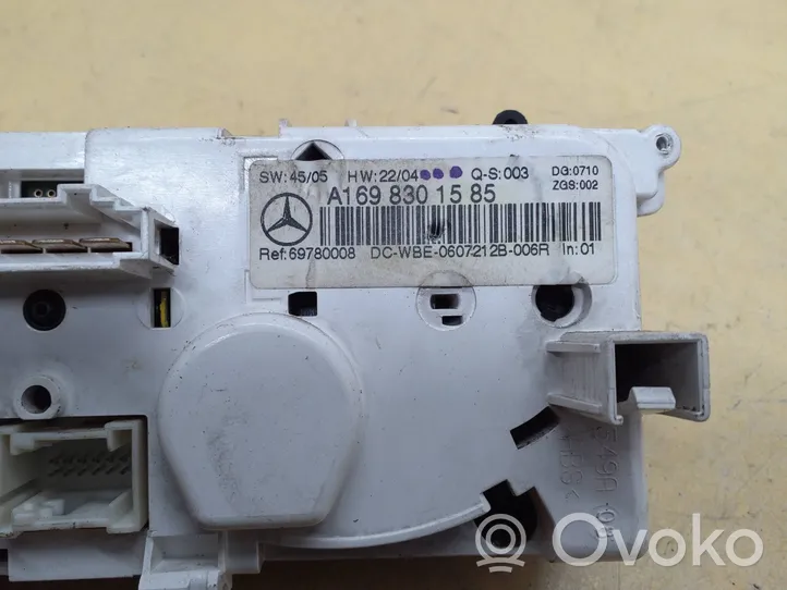 Mercedes-Benz B W245 Oro kondicionieriaus/ klimato/ pečiuko valdymo blokas (salone) A1698301585