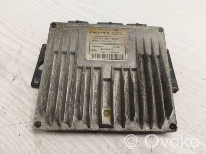 Citroen C3 Sterownik / Moduł ECU 9647563180