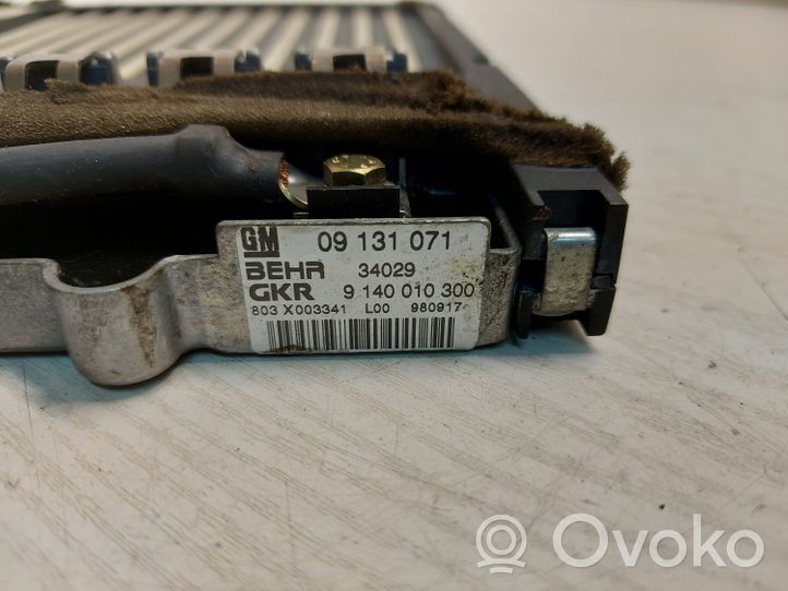 Opel Astra G Sähköinen ohjaamon lämmittimen säteilylämmitin 09131071