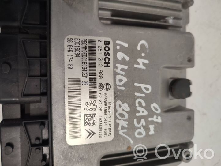 Citroen C4 I Picasso Engine control unit/module 9664617480