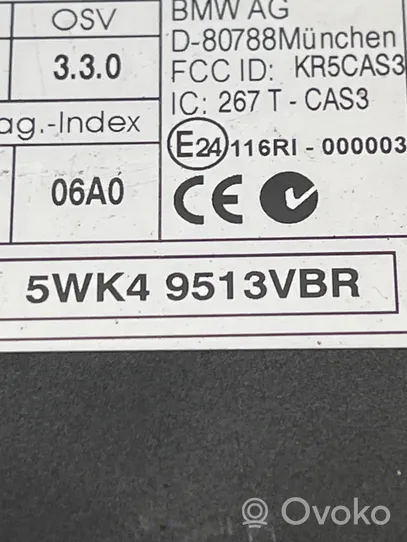 BMW 3 E90 E91 Unité de contrôle module CAS 5WK49513VBR
