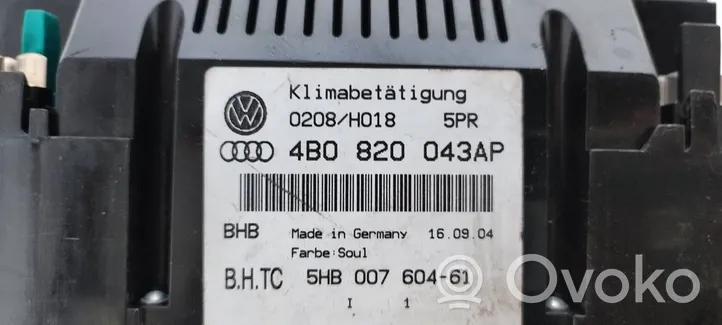 Audi A6 S6 C5 4B Ilmastoinnin ohjainlaite 4B0820043AP