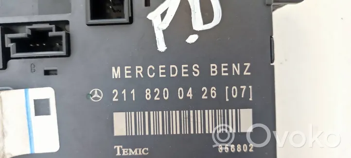 Mercedes-Benz E W211 Oven ohjainlaite/moduuli 2118200426