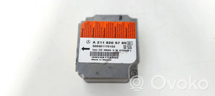 Mercedes-Benz E W211 Module de contrôle airbag A2118205785