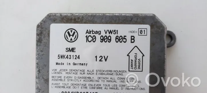 Volkswagen PASSAT B5.5 Module de contrôle airbag 1C0909605B