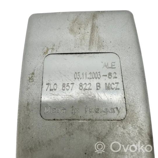 Volkswagen Touareg I Middle seatbelt buckle (rear) 7L0857822B