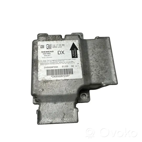 Opel Vectra C Airbag control unit/module 13170589