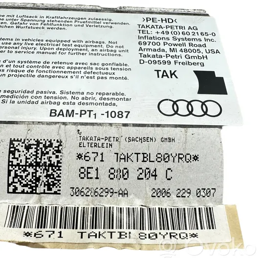 Audi A4 S4 B7 8E 8H Matkustajan turvatyyny 8E1880204C