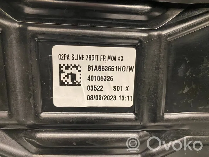 Audi Q2 - Griglia superiore del radiatore paraurti anteriore 81A853651H