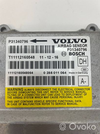 Volvo S60 Turvatyynyn ohjainlaite/moduuli P31340796