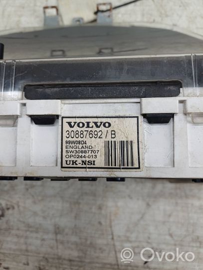 Volvo S40, V40 Compteur de vitesse tableau de bord 30887692
