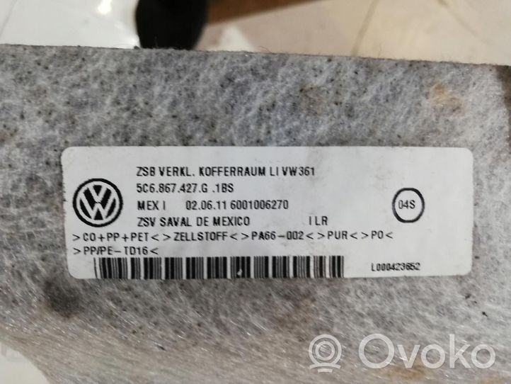 Volkswagen Jetta V seitliche Verkleidung Kofferraum 5C6867427G