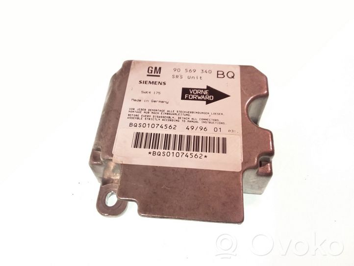 Opel Vectra B Module de contrôle airbag 90569340