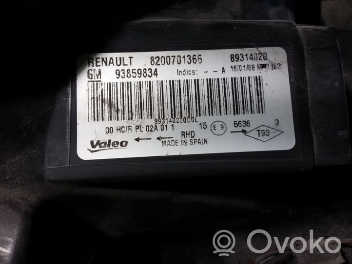 Opel Vivaro Headlight/headlamp 93859834